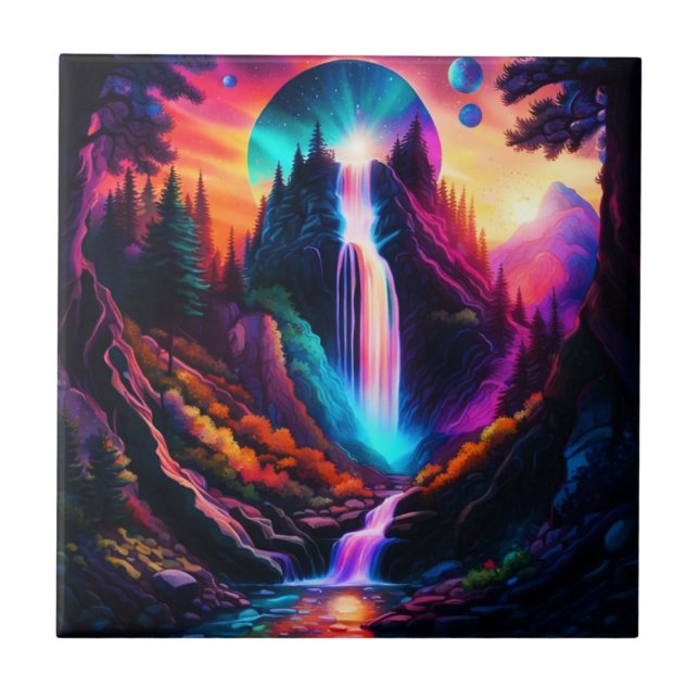 Fantasy Waterfall Fliese (Vorderseite)