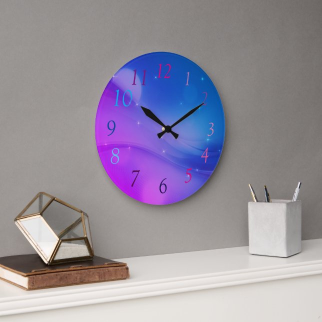 Fantasy Wave Große Wanduhr (Büro)