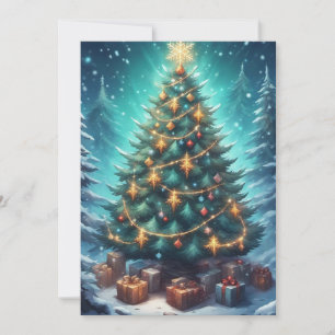 Fantasy-Weihnachtsbaum Feiertagskarte