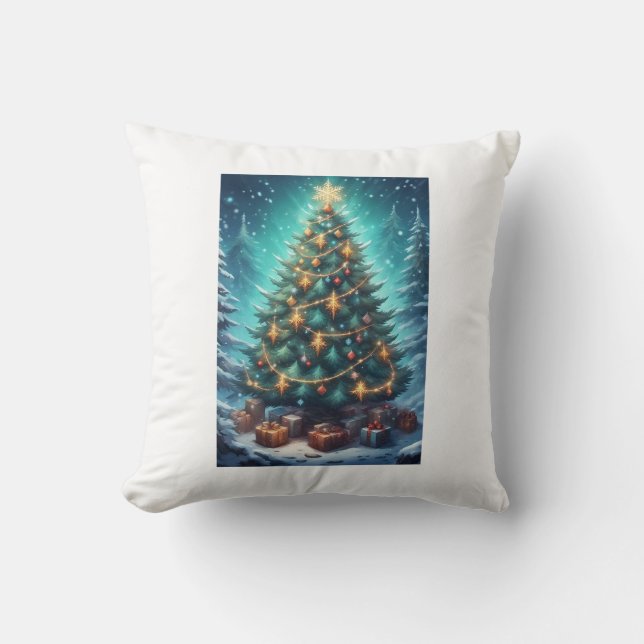 Fantasy-Weihnachtsbaum Kissen (Vorderseite)