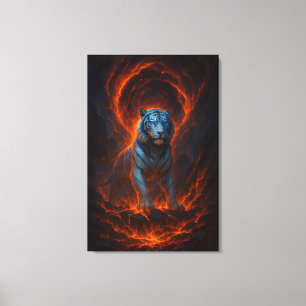 Fantasy Weißer Tiger – Mystic Aura Serie Leinwanddruck