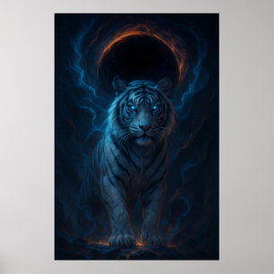 Fantasy Weißer Tiger – Mystic Aura Serie Poster
