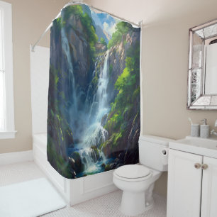Fantasy-Welt Wasserfall Duschvorhang