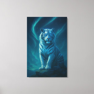 Fantasy White Tiger – Mystic Aura Serie Leinwanddruck