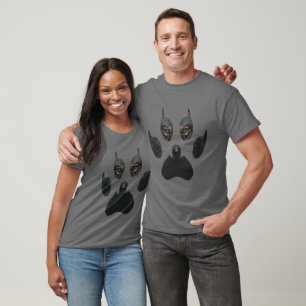 Fantasy Wild Nature Wolf Paw Print T-Shirt