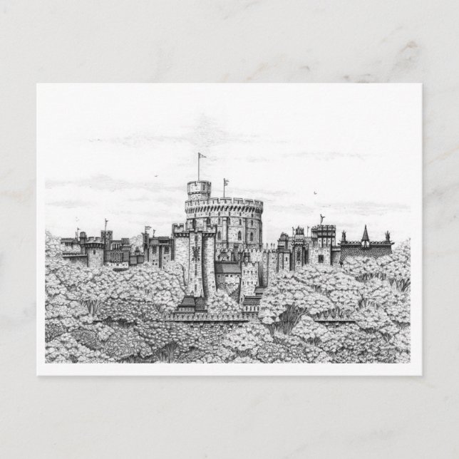 Fantasy Windsor Castle - Blank Postcard Postkarte (Vorderseite)