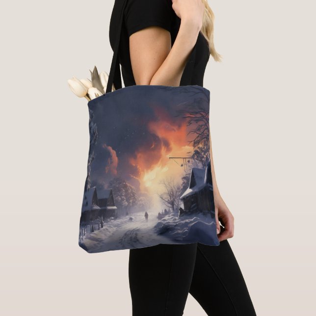 Fantasy Winter Landschaft Tasche (Von Nahem)