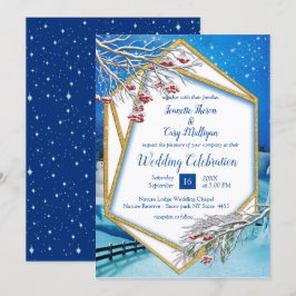 Fantasy Winter Wedding Einladung
