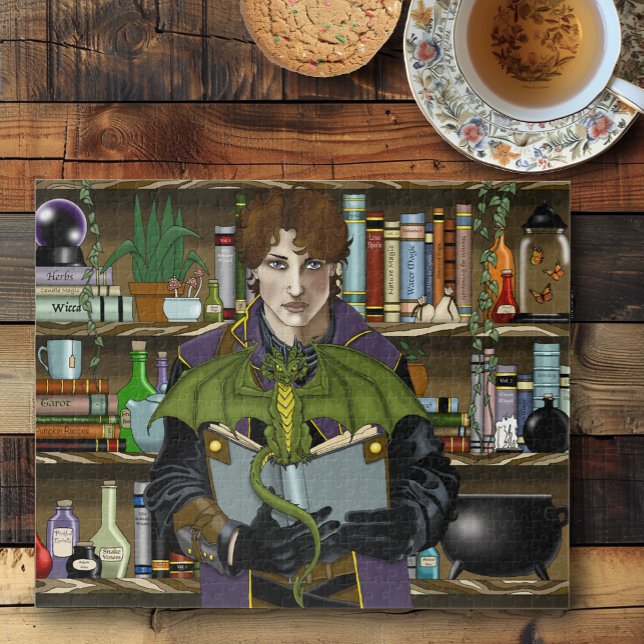 Fantasy Wizard Bücher Dragon Poster (Von Creator hochgeladen)