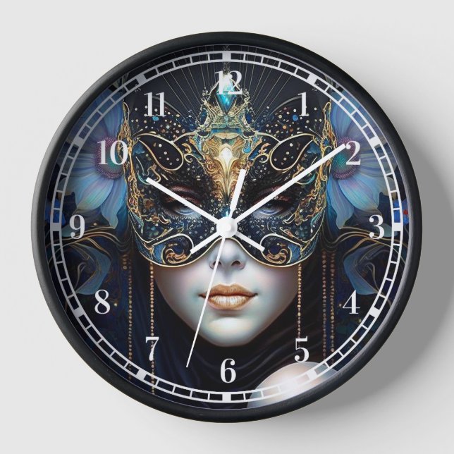 Fantasy Woman Wear Mask Uhr (Vorderseite)