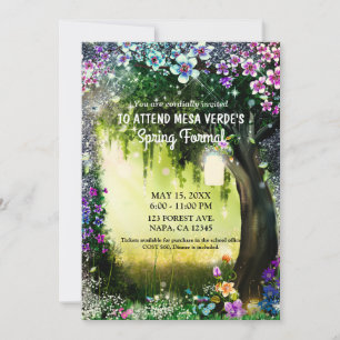 Fantasy Woodland verzauberte Glow Forest Prom Einladung