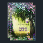 Fantasy Woodland Verzauberte Glow Forest Sweet 16 Einladung<br><div class="desc">Anpassen für jedes Ereignis.</div>