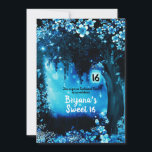 Fantasy Woodland Verzauberter Blauwald Süß 16 Einladung<br><div class="desc">Anpassen für jedes Ereignis.</div>