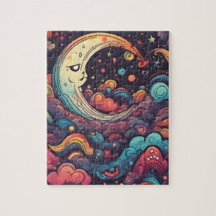 Fantasy World Colorful Moon