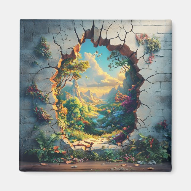 Fantasy World durch ein Cracks Wall Design Magnet (Vorne)