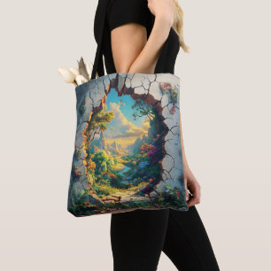 Fantasy World durch ein Cracks Wall Design Tasche
