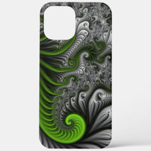 Fantasy World Green and Graue Abstrakte Fraktal Ar Case-Mate iPhone Hülle