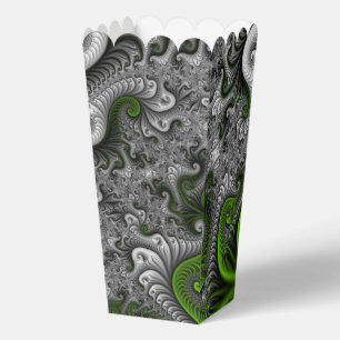 Fantasy World Green and Graue Abstrakte Fraktal Ar Geschenkschachtel
