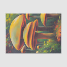 Fantasy Yellow Mushrooms decoup Seidenpapier