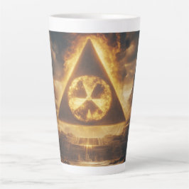 Fantasy Yellow Radioactive Symbol Digitale Kunst Milchtasse