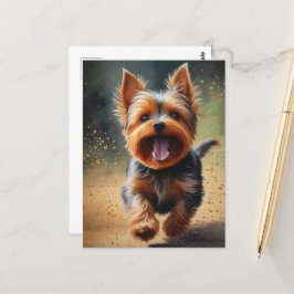 Fantasy Yorkshire Terrier Surreal Dog Art Postkarte