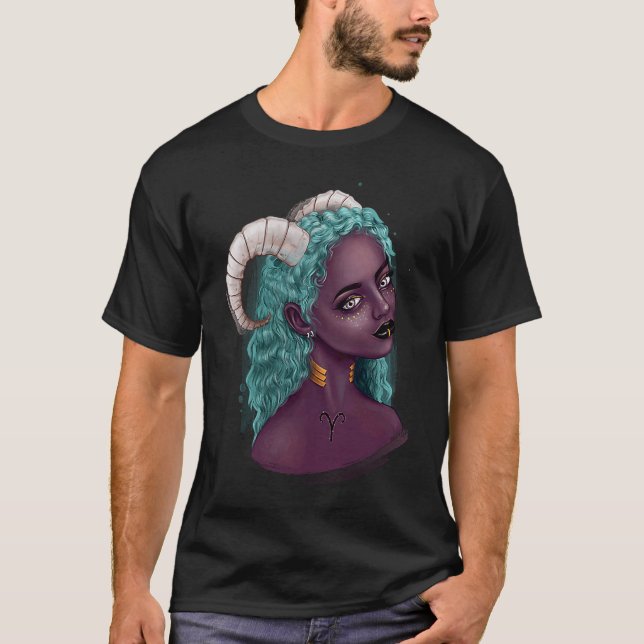 Fantasy Zodiac Aries T-Shirt (Vorderseite)