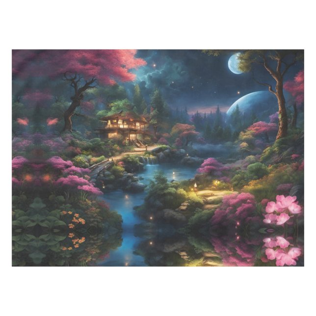 Fantasy Zuhause und Garden Tischdecke (Vorderseite (Horizontal))