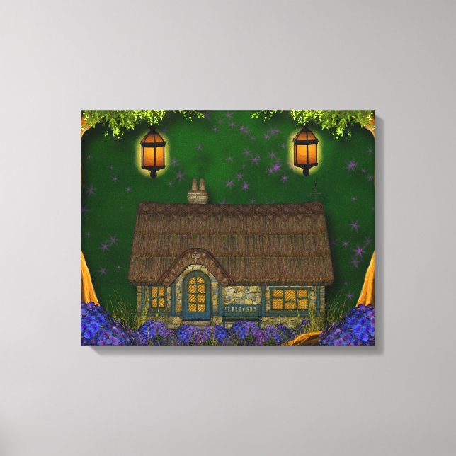 Fantasy Zuhause Wrapped Canvas Leinwanddruck (Vorderseite)