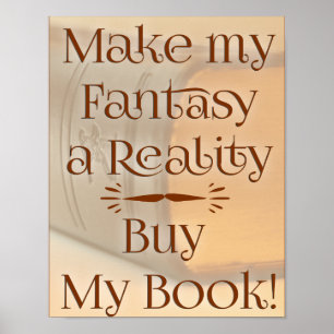 Fantasy zur Realität Lustiger epischer Autor Sloga Poster