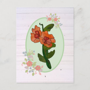 Fantasyblume Postkarte