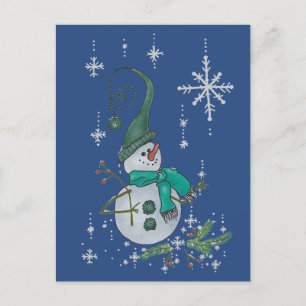Fantasyschneemann Postkarte