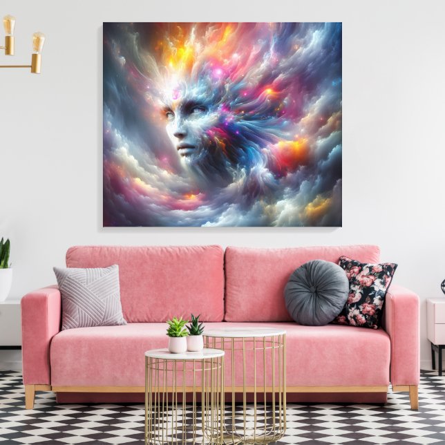 Fantasywelt Leinwanddruck (Insitu (Wohnzimmer))