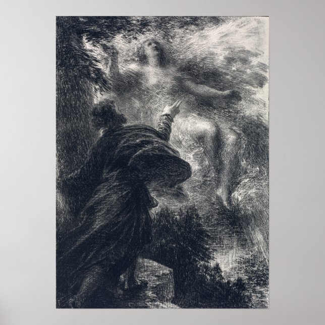 Fantin-Latour - die Seidenraupe der Alpen Poster (Vorne)