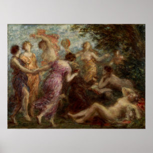 Fantin-Latour - Die Versuchung des Heiligen Antoni Poster