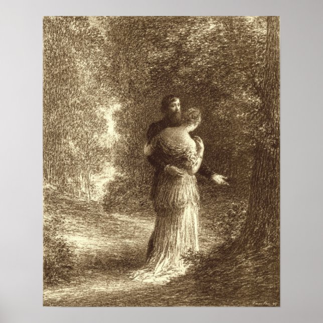 Fantin-Latour - Love Poems By Brahms Poster (Vorne)
