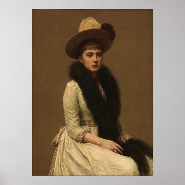 Fantin-Latour - Portrait von Sonia Poster (Vorne)