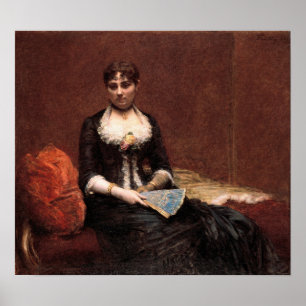 Fantin-Latour - Porträt von Madame Leon Maitre Poster