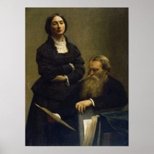 Fantin-Latour - Retrato von E Mrs. Edwards Poster