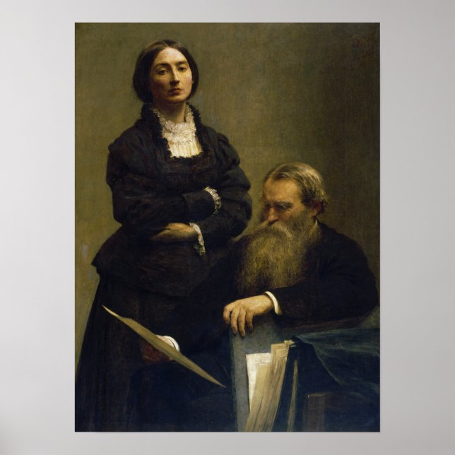 Fantin-Latour - Retrato von E Mrs. Edwards Poster (Vorne)