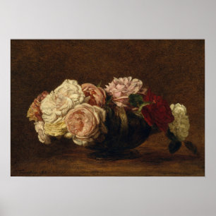 Fantin-Latour - Rose in einer Schüssel Poster