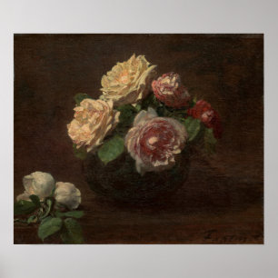 Fantin-Latour - Rose in einer Schüssel Poster