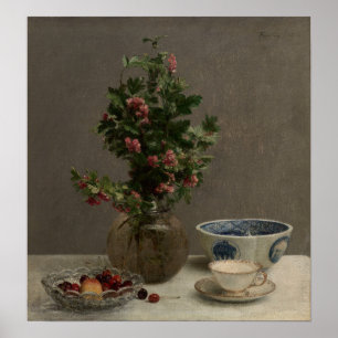 Fantin-Latour - Schale mit Kirschen Japanische Sch Poster