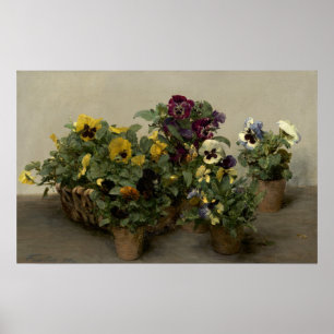 Fantin-Latour - Stiefmütterchen Poster