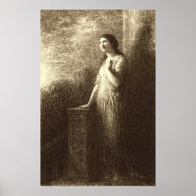 Fantin-Latour - Vertrauen in die Nacht Poster (Vorne)