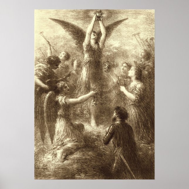 Fantin-Latour - Vorläufer von Lohengrin Poster (Vorne)