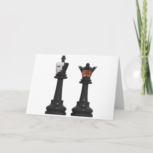 Fantom Chess King et Masqué Queen carte d'annivers (Devant)