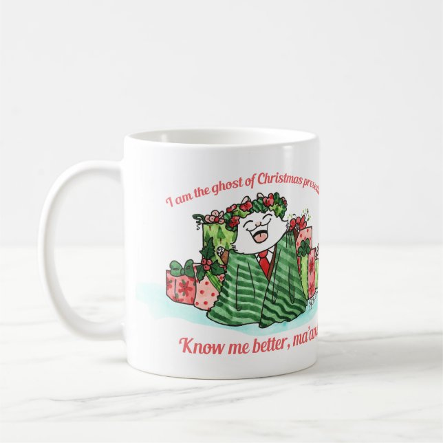 Fantôme de Noël présente une tasse (Gauche)