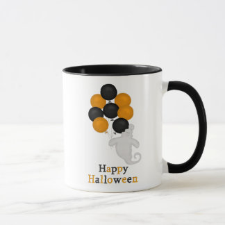 Fantôme et tasse heureuse de Halloween de ballons