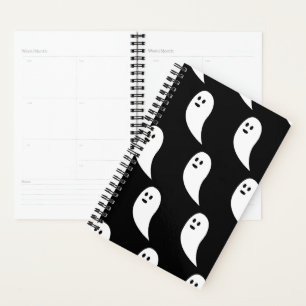 Fantôme Halloween noir blanc mignon motif