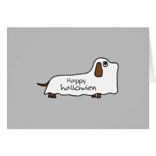 Fantôme heureux drôle Halloween de chien de